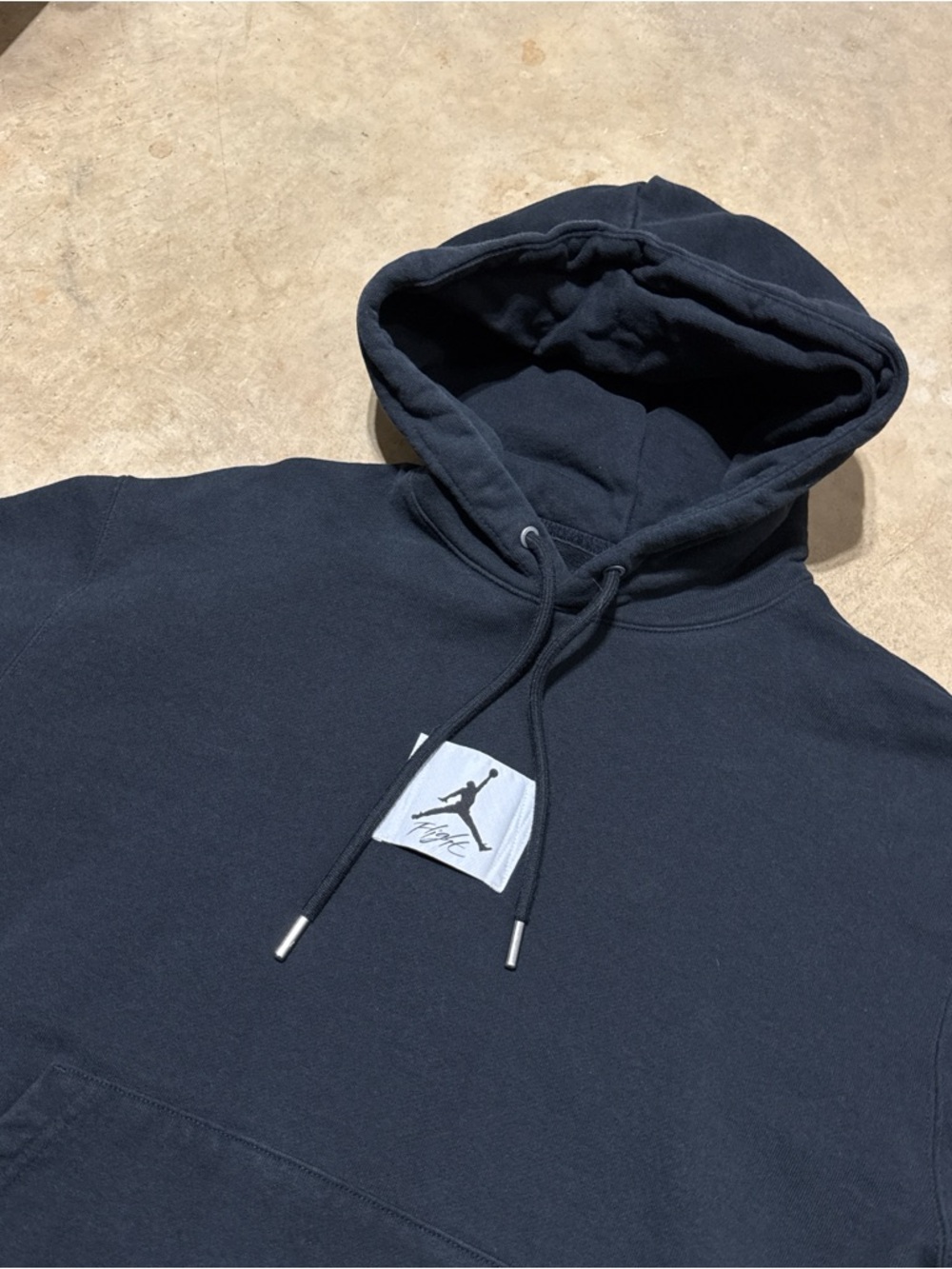 JORDAN Essentials Flight French Terry Fleece Pullover Hoodie Black M DQ7338-010